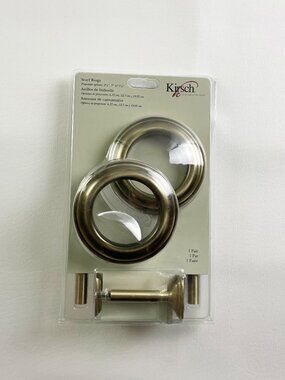 Kirsch Scarf Rings Antique Brass Pair